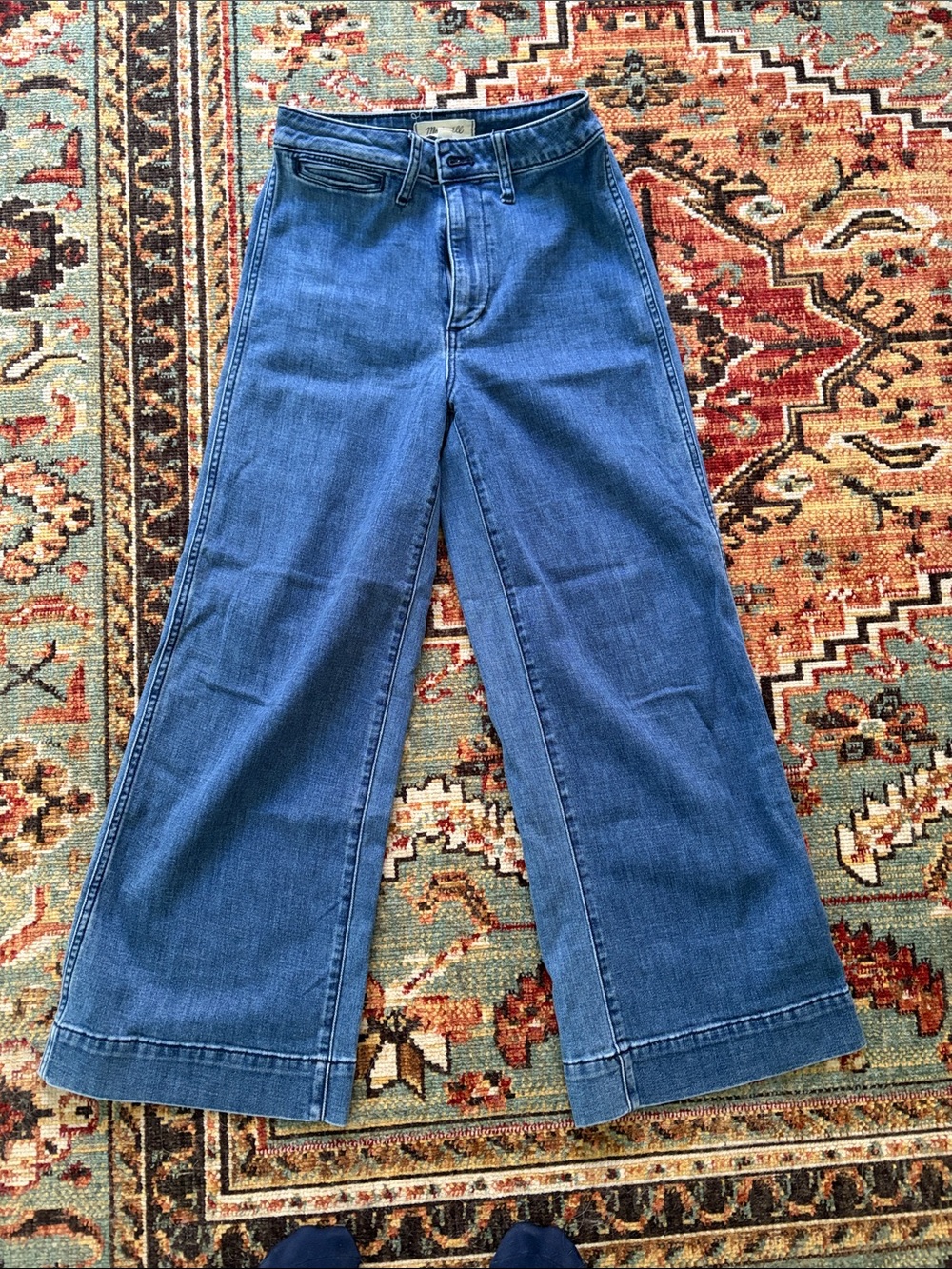 Madewell Wide-Leg High-Rise Jeans in Blue Denim